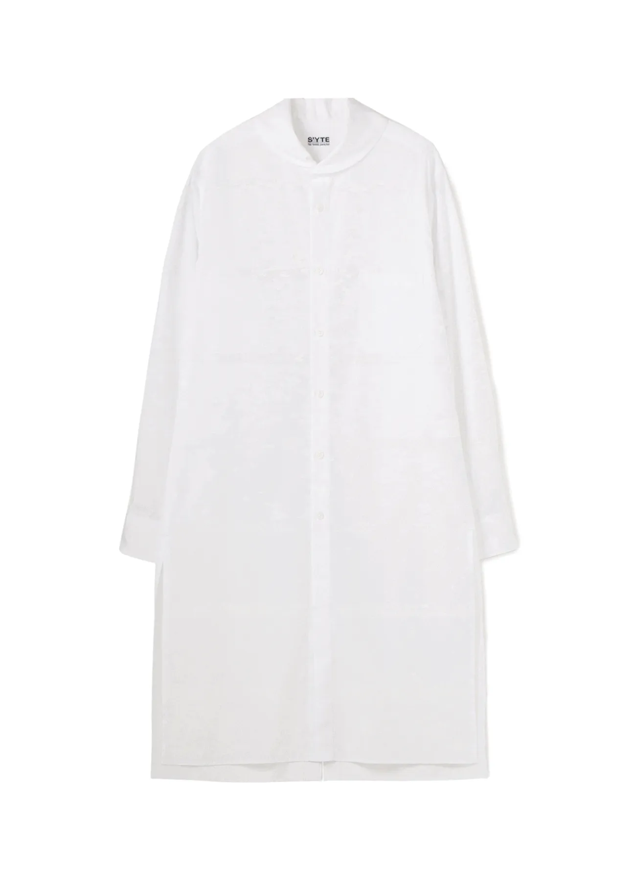 100/2 BROAD SHAWL COLLAR LONG SHIRT