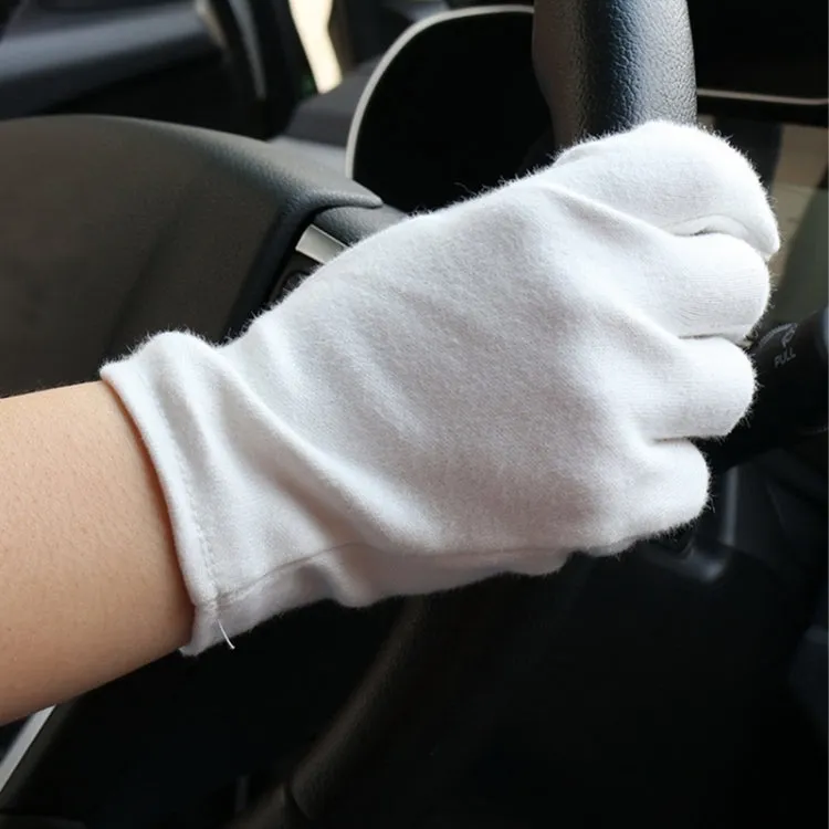 12 Pairs Pure Cotton Working Gloves, Medium Thick Size：XL