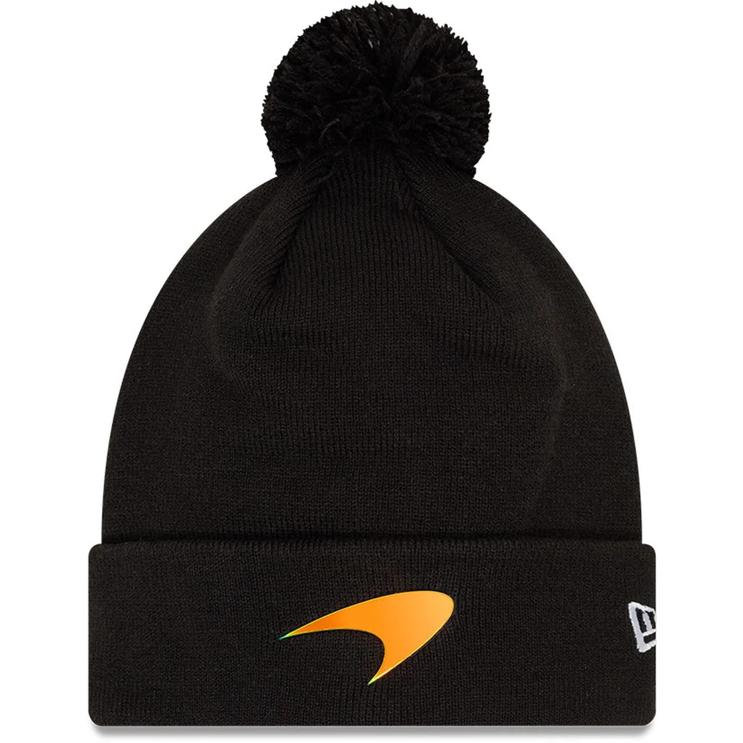 2024 McLaren F1™ Iridescent Logo Knitted Unisex Winter Beanie Pom - Black