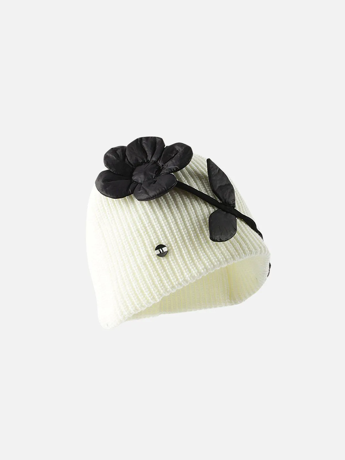 3D Flower Knit Bucket Hat