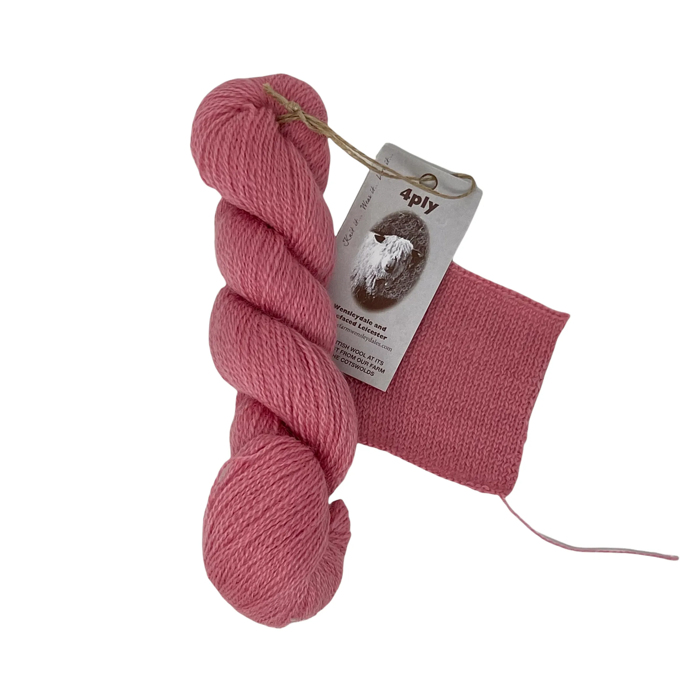 4ply (Fingering/Sports Weight) 50g (1.76 oz): Rare Breed Wensleydale and Bluefaced Leicester Arlescote Blush