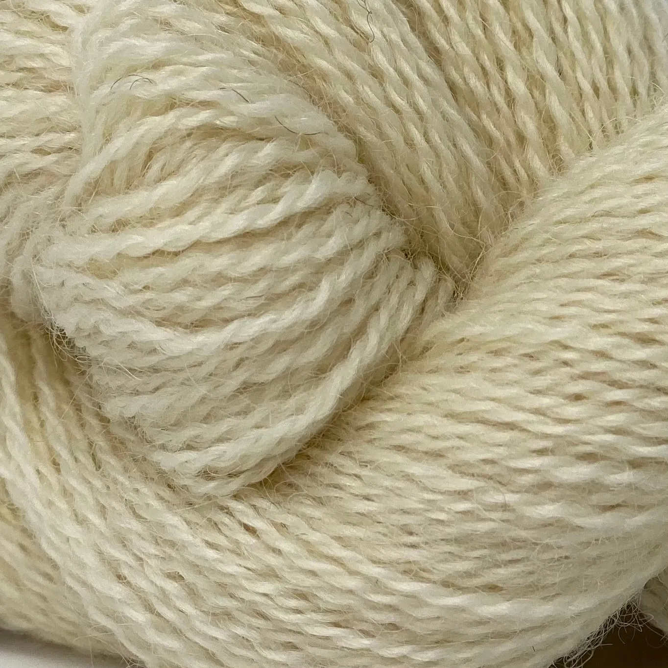 4ply (Fingering/Sports Weight):  Rare Breed Wensleydale and Bluefaced Leicester Natural - Undyed