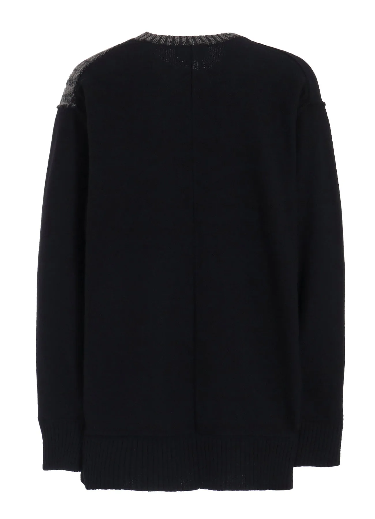 5GSJQ JERSEY FRONT SWITCHING CARDIGAN