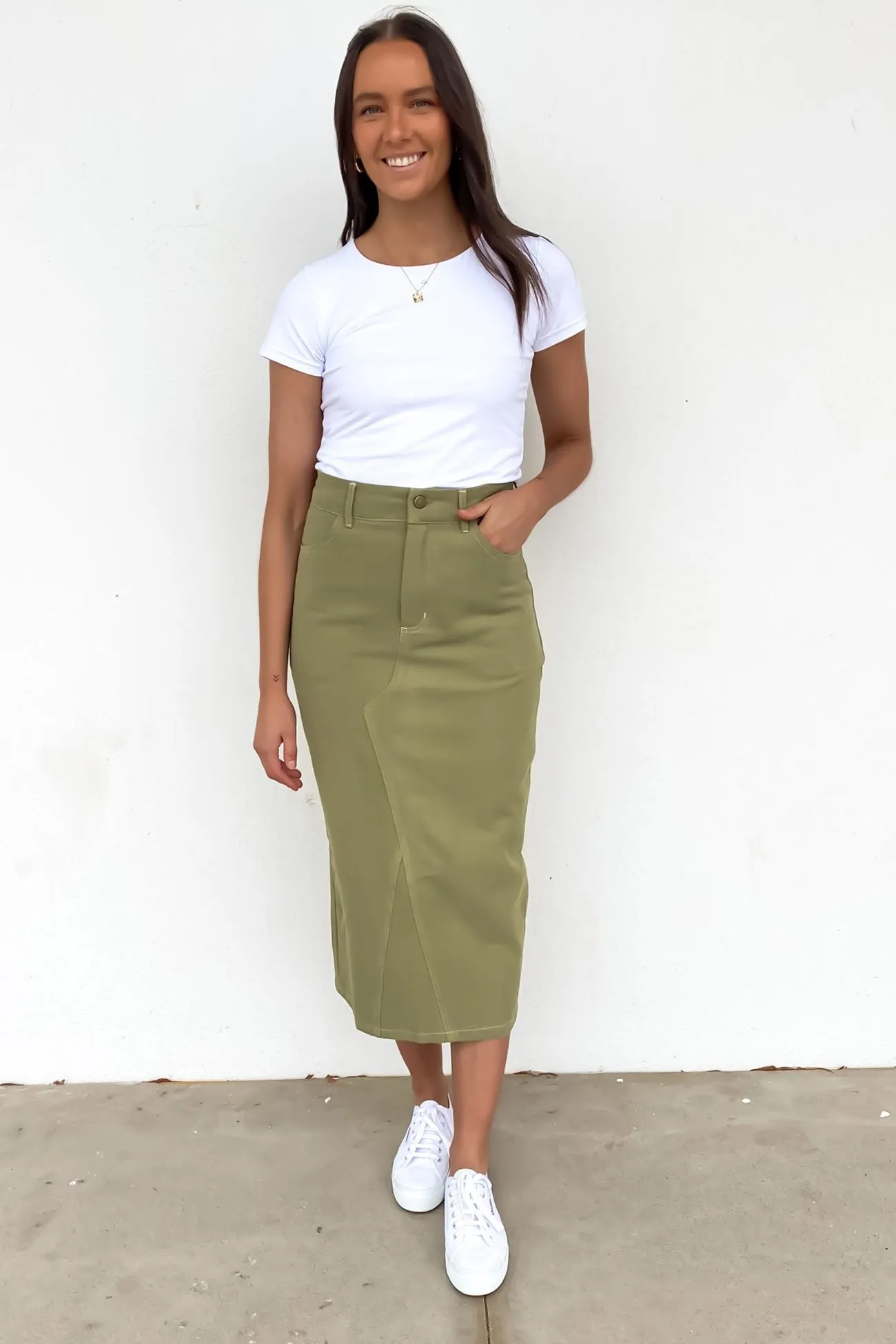 Abbie Skirt Khaki