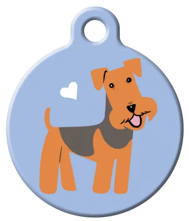 Airedale Terrier Dog ID Tag