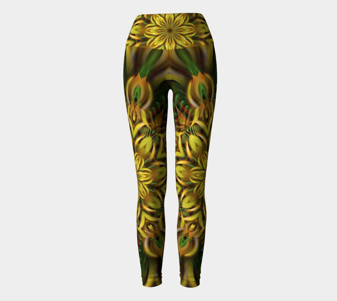 Alien Sunflower High Waist Leggings