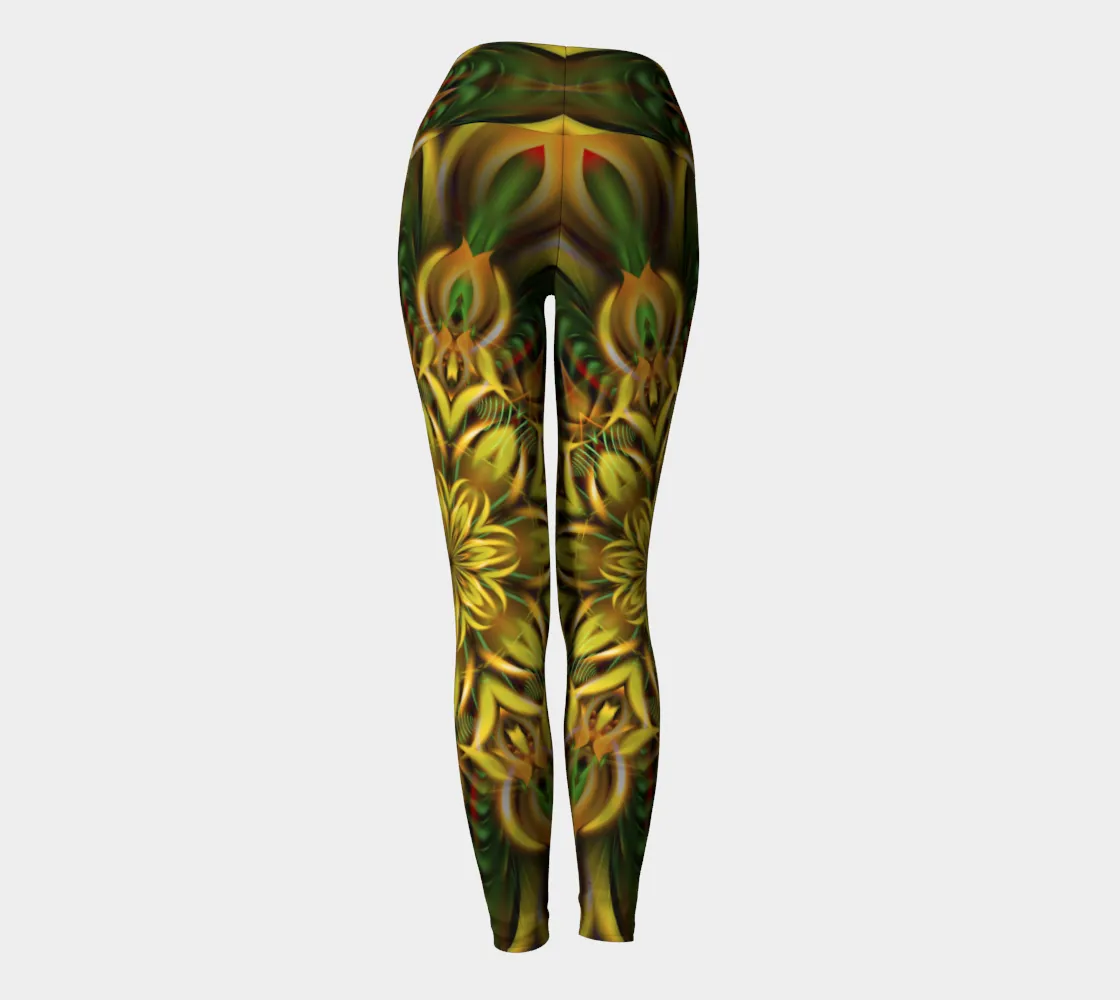 Alien Sunflower High Waist Leggings