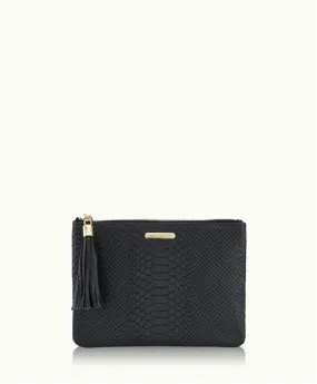 All In One Black Python Clutch