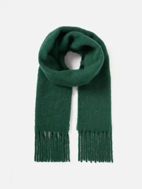 Alpaca Blend Fringed Scarf | Green