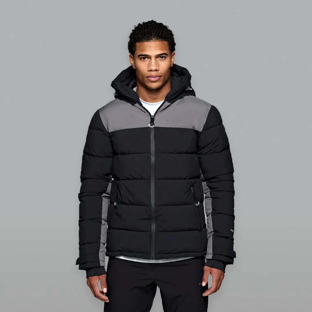 Altryn Angletarn Puffer Jacket/Pant Tracksuit Set Black/Grey