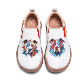 American Flag Pug Dog Slip On