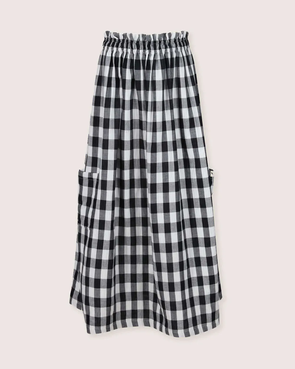 Anna Reversible Check Tie Dress Skirt