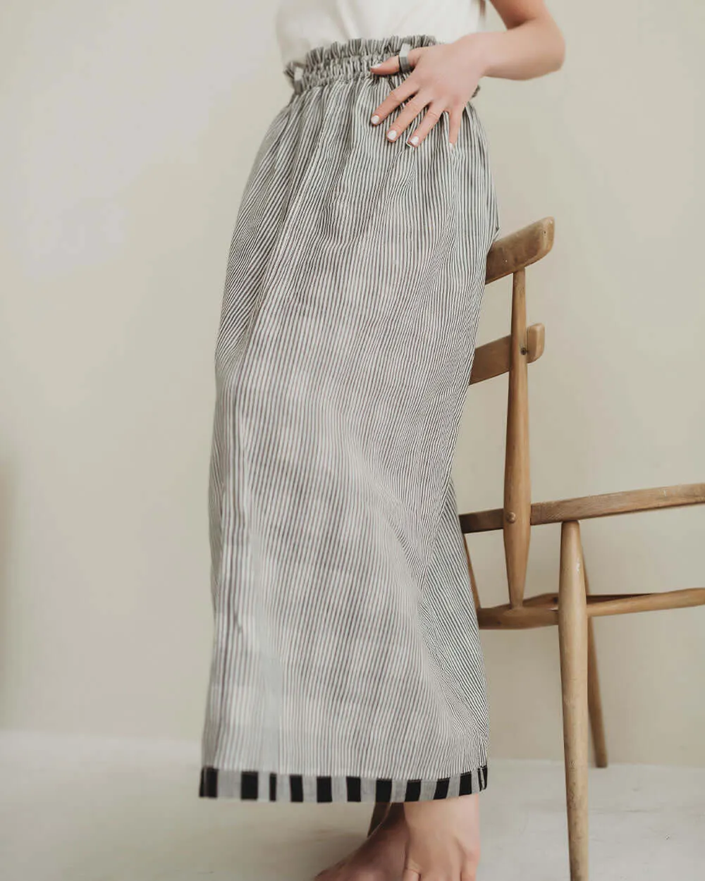 Anna Reversible Check Tie Dress Skirt