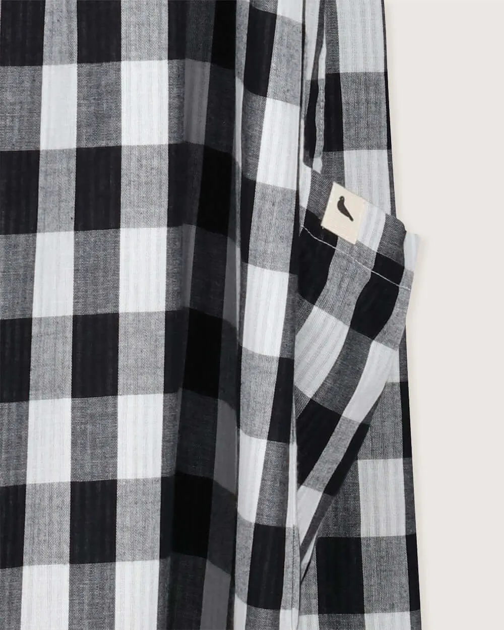 Anna Reversible Check Tie Dress Skirt