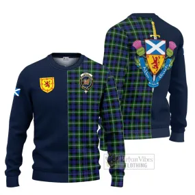 Baillie (Bailey) Tartan Ugly Sweater with Scottish Lion Royal Arm Half Style