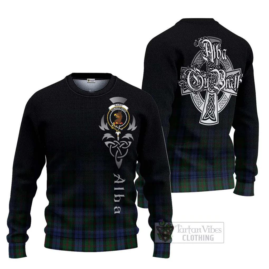 Baird Tartan Ugly Sweater Featuring Alba Gu Brath Family Crest Celtic Inspired