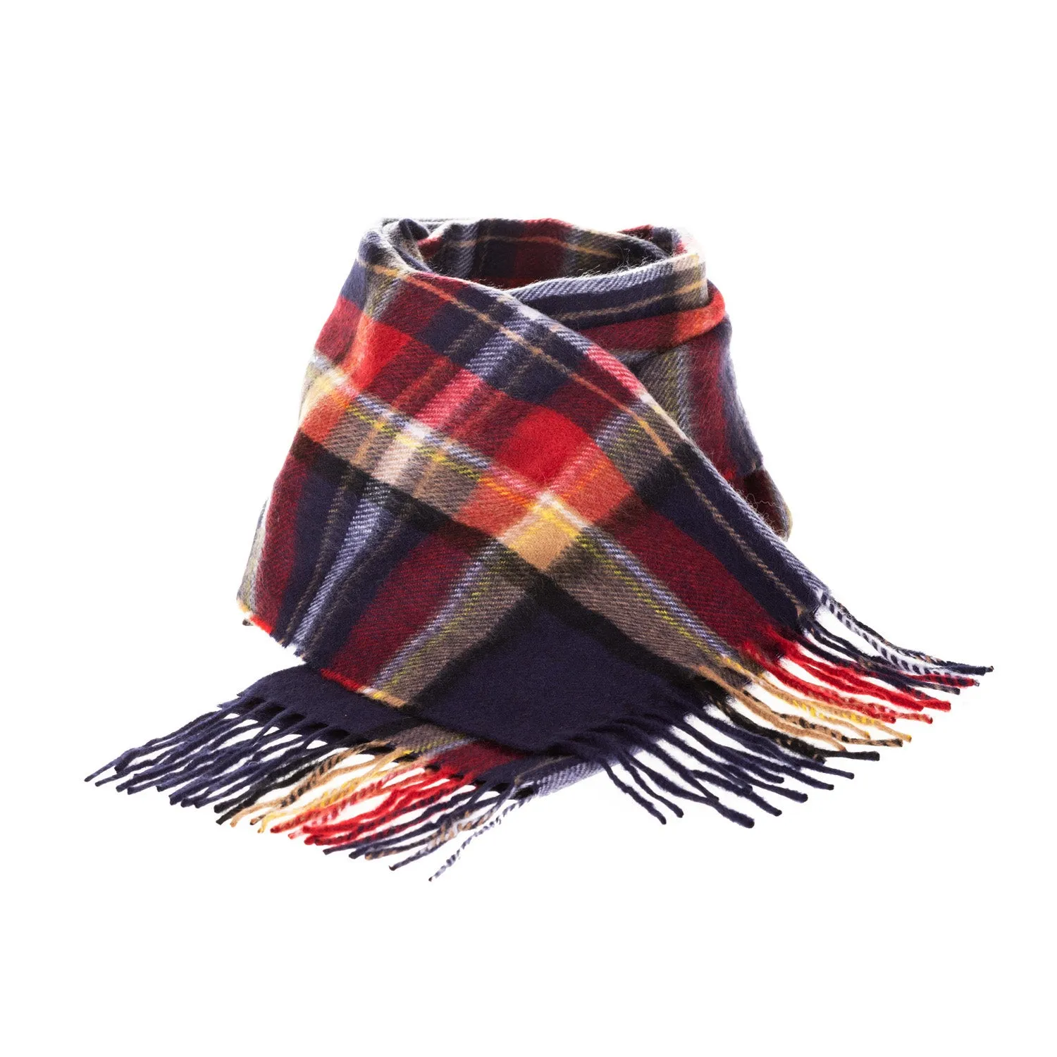 Balmoral 100% Cashmere Woven Scarf Navy