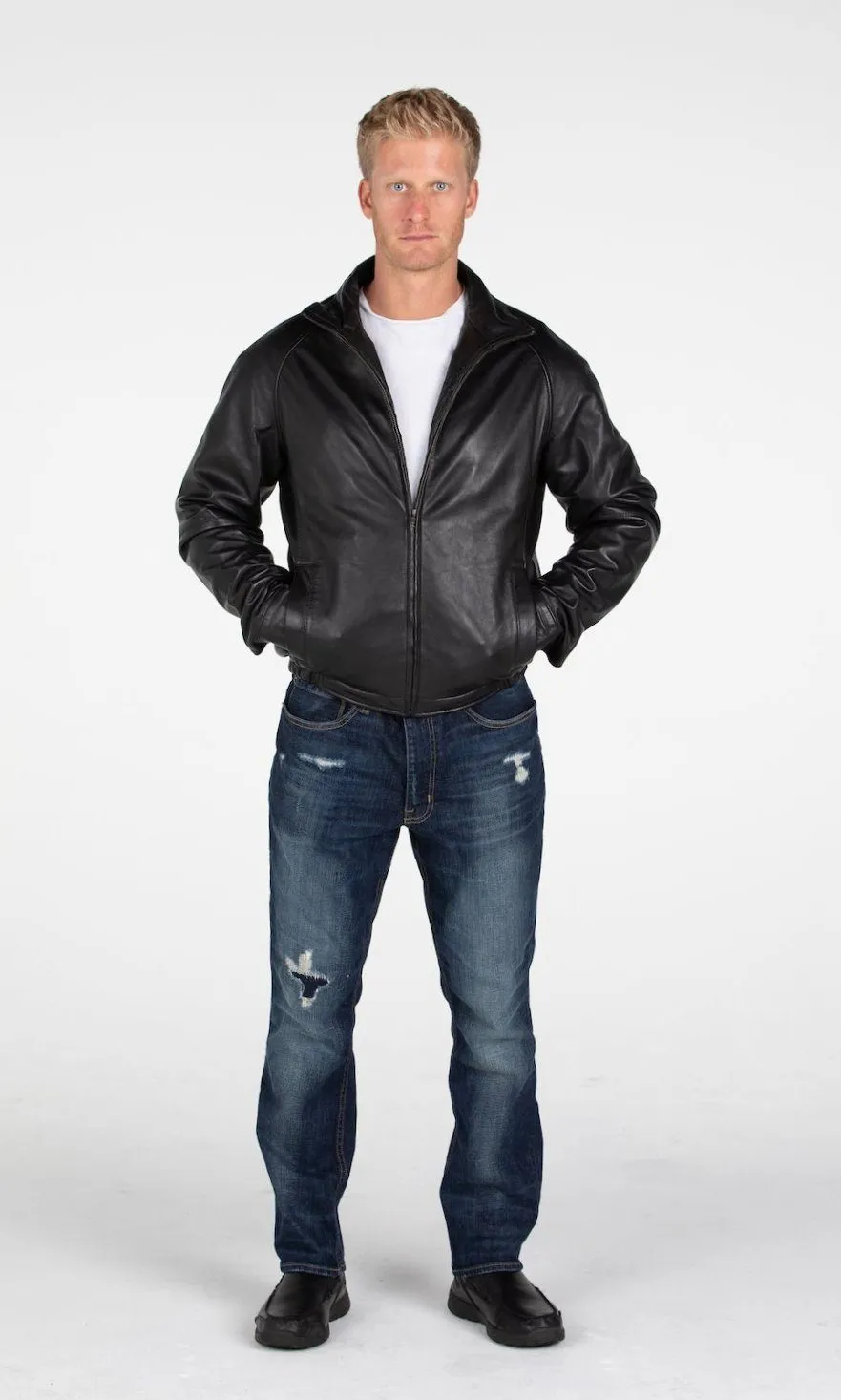 B&A Classic Men's Lambskin Leather Jacket