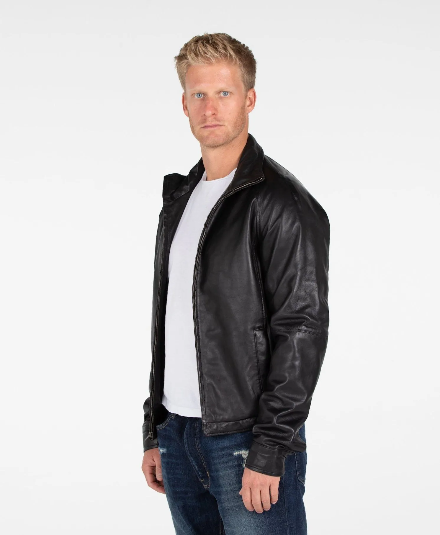 B&A Classic Men's Lambskin Leather Jacket