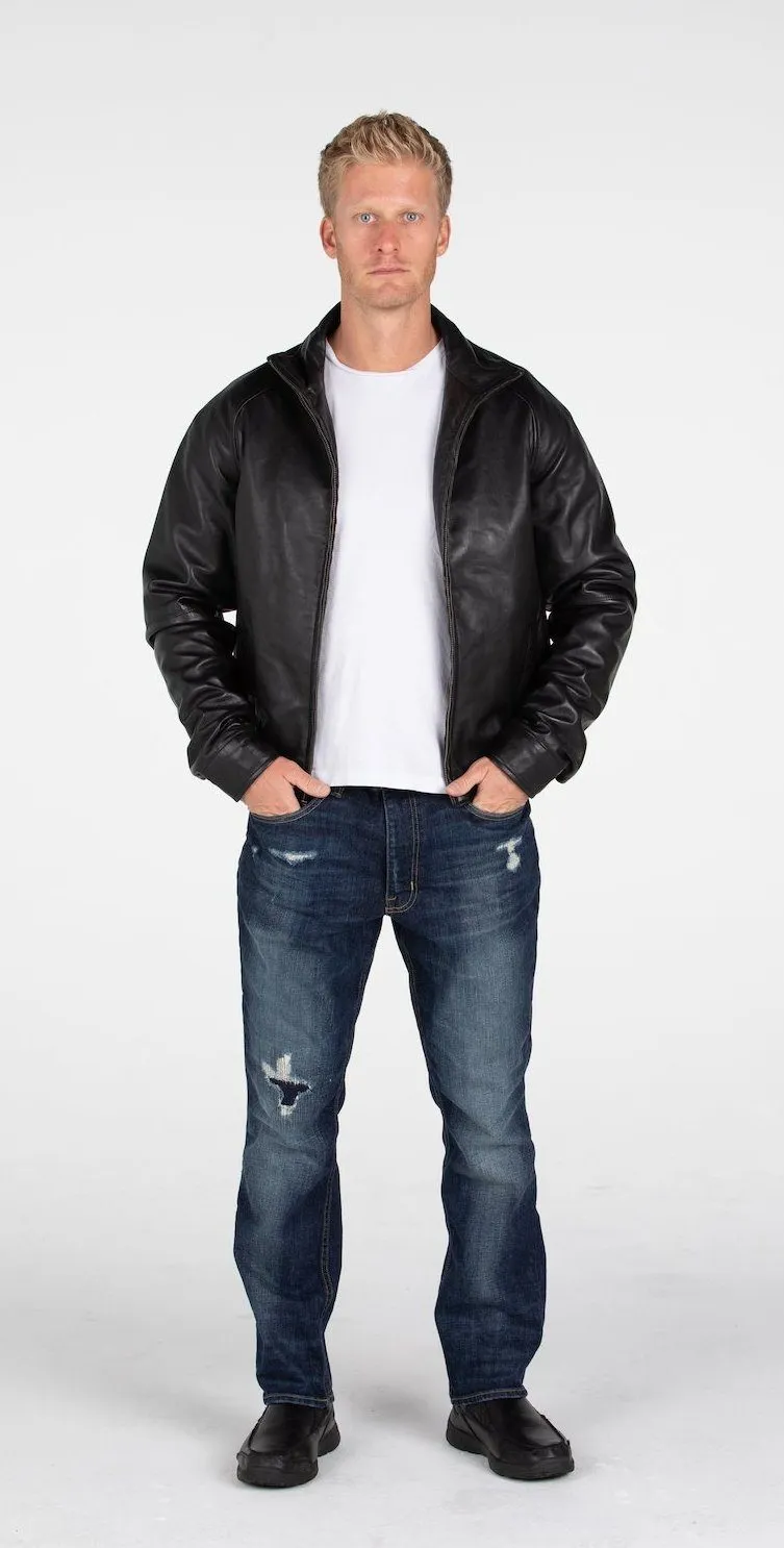 B&A Classic Men's Lambskin Leather Jacket