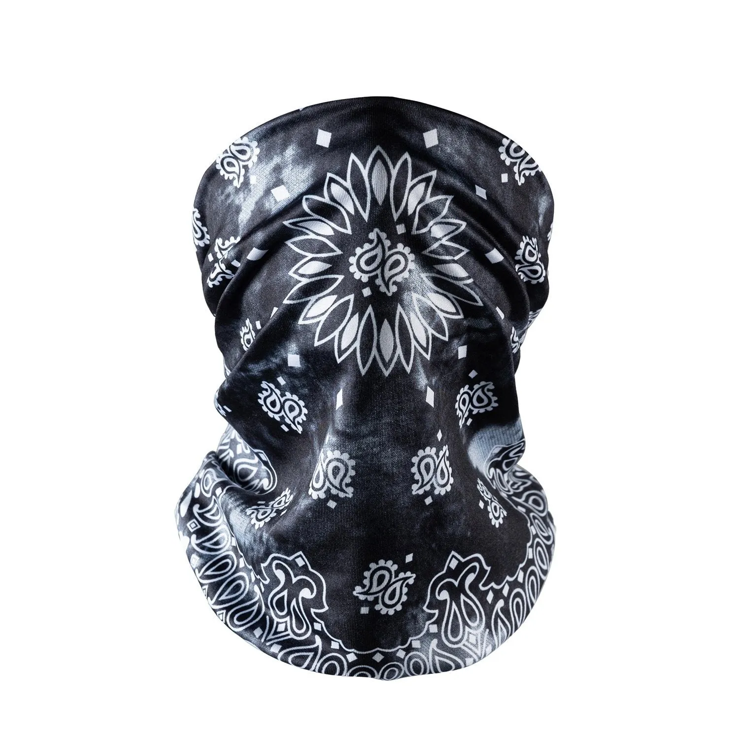 Bandana Face Mask - Black Paisley Tie Dye (Available online only)