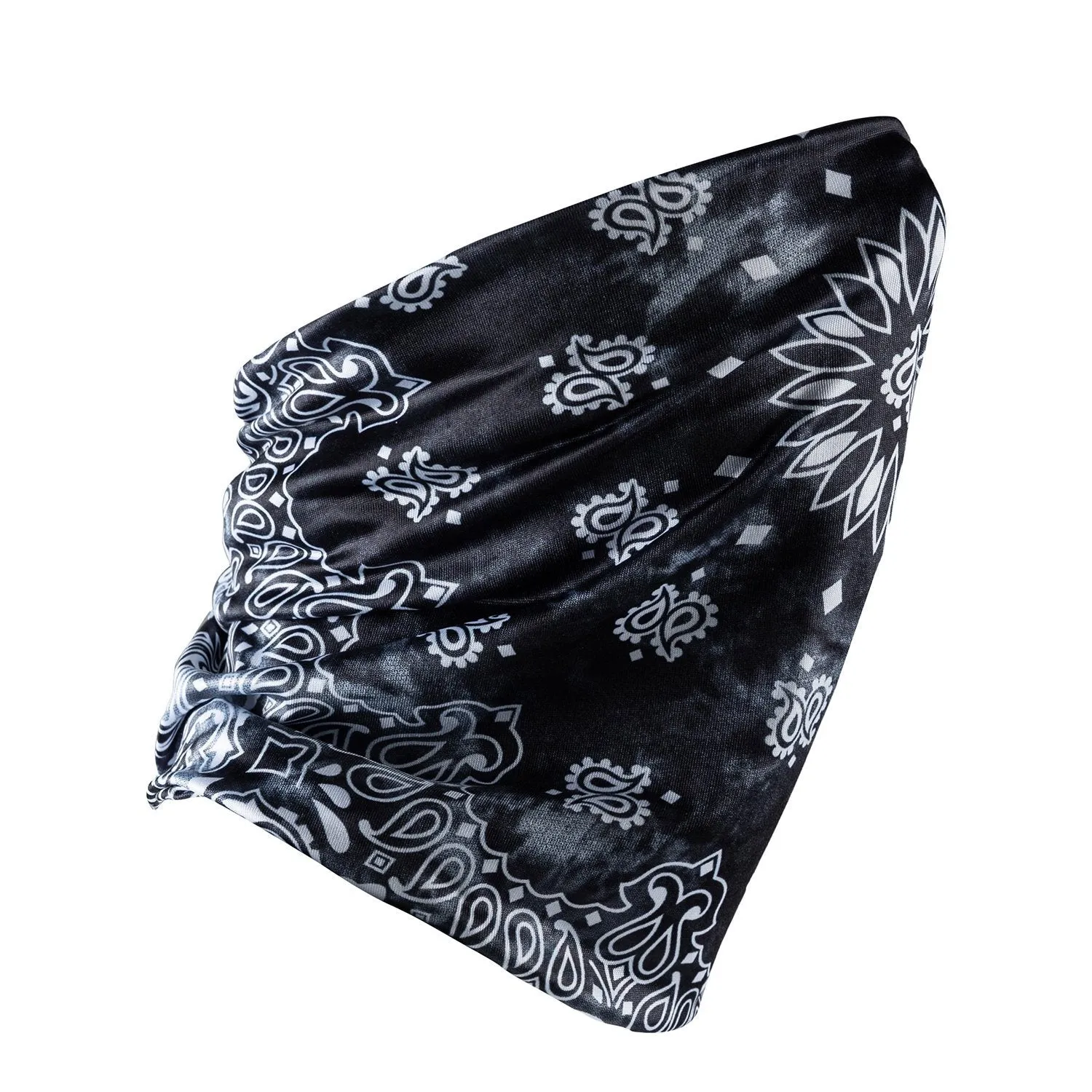 Bandana Face Mask - Black Paisley Tie Dye (Available online only)