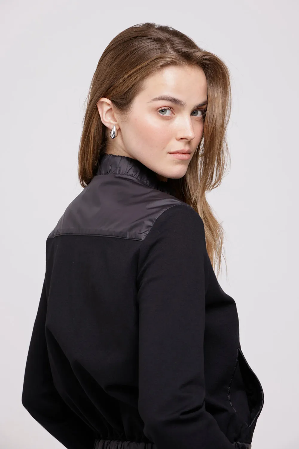 Black Short Zipper Jacket Ponto