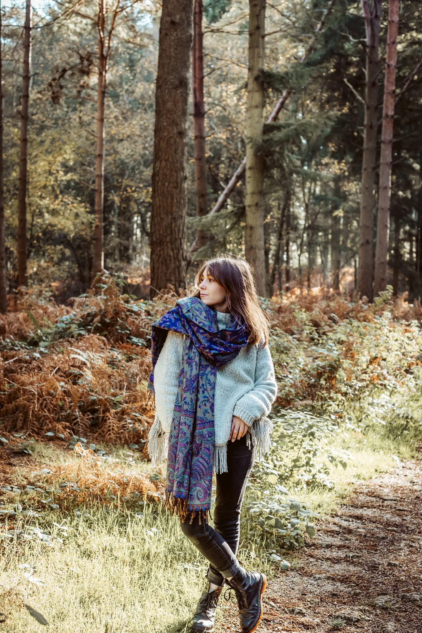 Blanket Scarf | Indigo & Blue