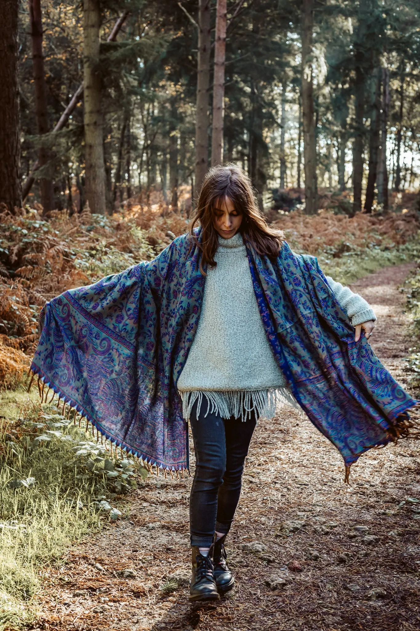 Blanket Scarf | Indigo & Blue