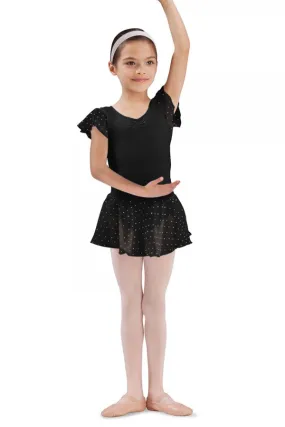 BLOCH CR5161 GIRLS OLESIA PULL-ON GEORGETE SEQUIN SKIRT