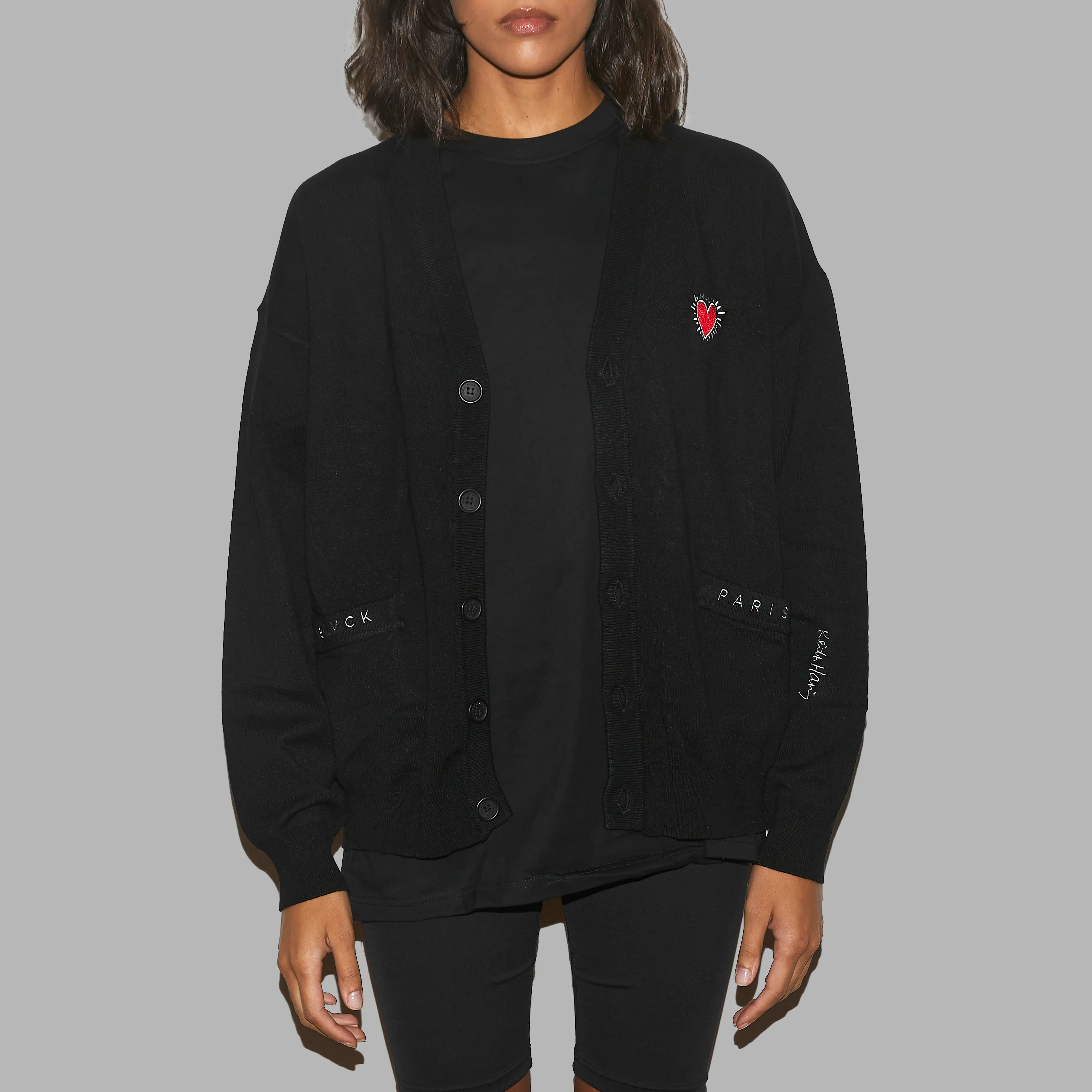 'Blvck x Keith Haring' Heart Cardigan