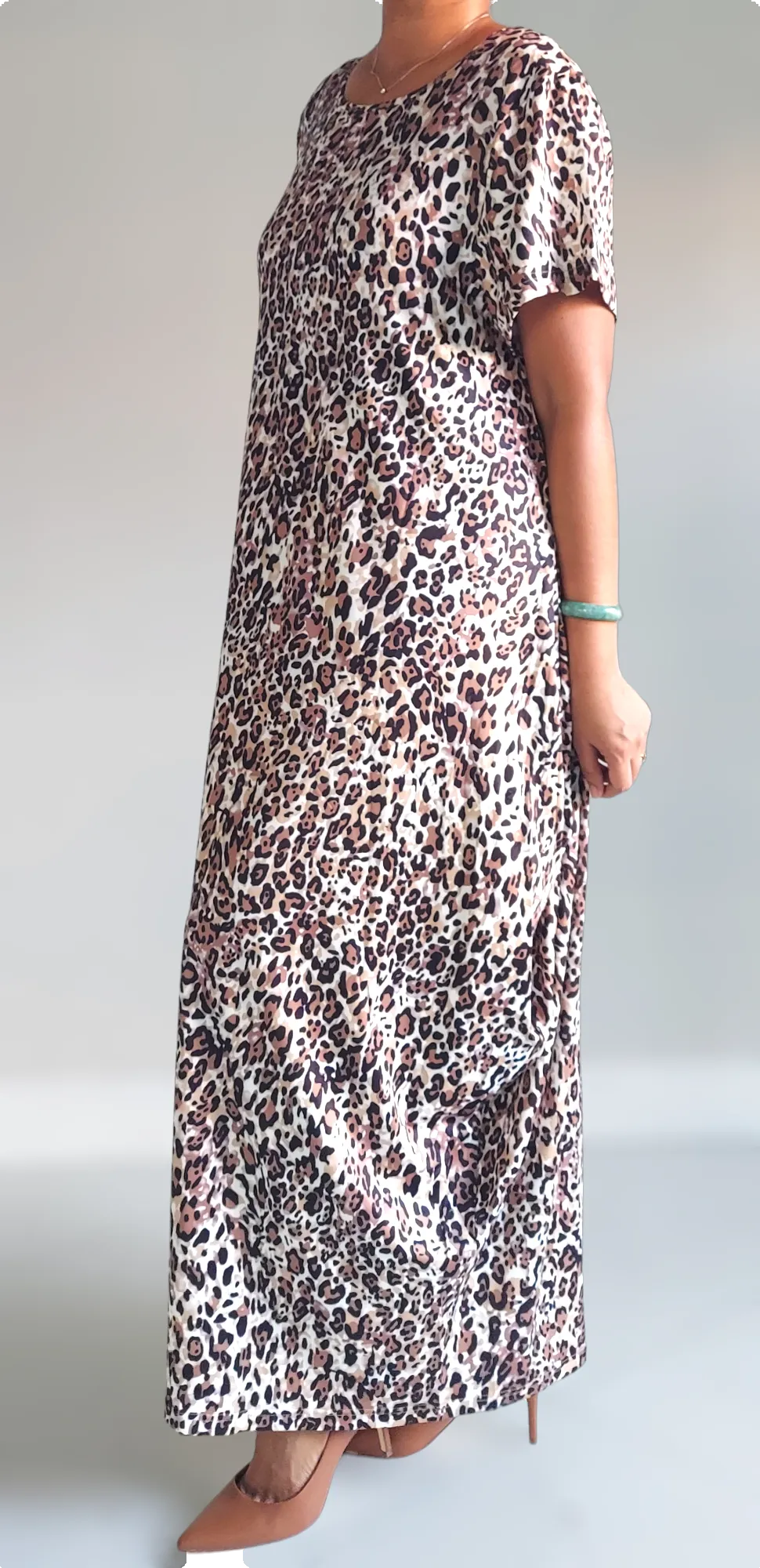 Bubble  Dress /Brown Leopard Print