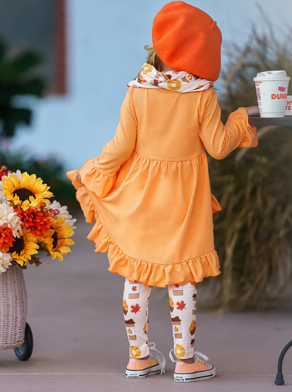 But First, Pumpkin Sweets Tunic, Legging and Scarf Set