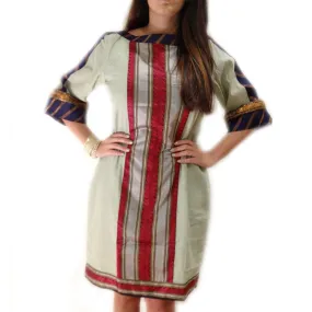 Calcutta Classic Boat Neck Silk Dress