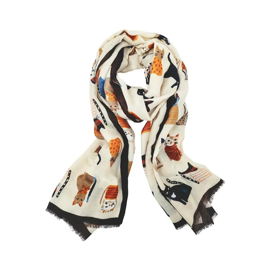 Cappy Cat Scarf - Cream