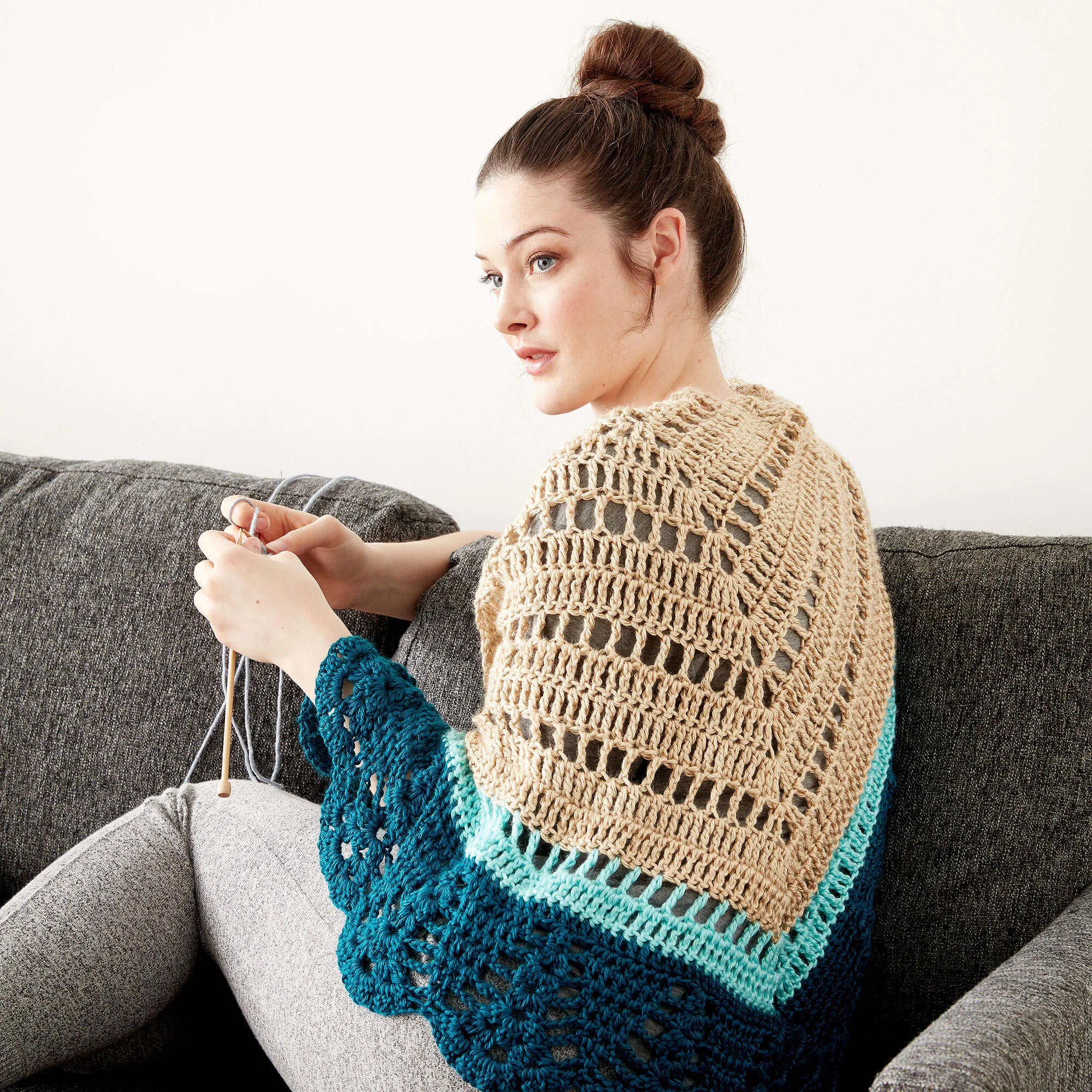 Caron Crochet Comfort Shawl