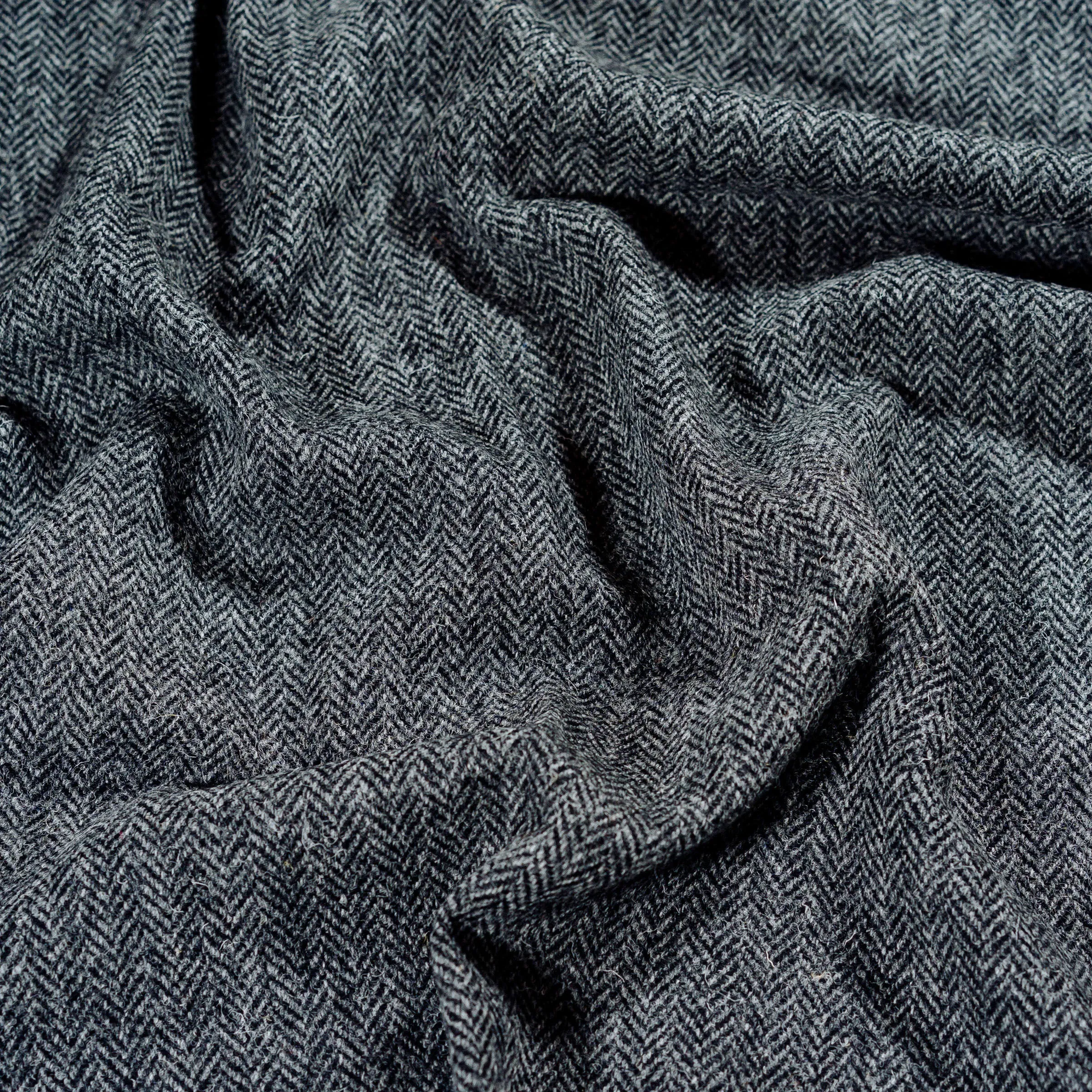 Charcoal Herringbone Wrap Blanket