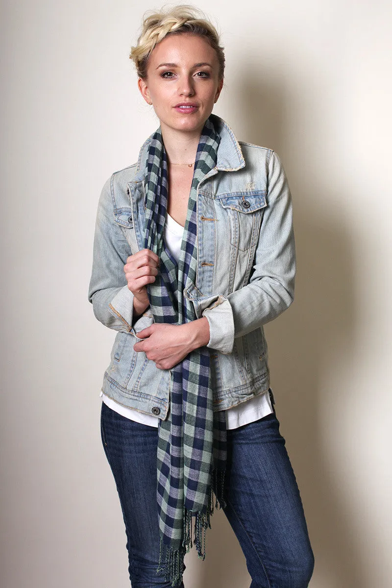 Classic Cambridge Checkered Plaid Scarf