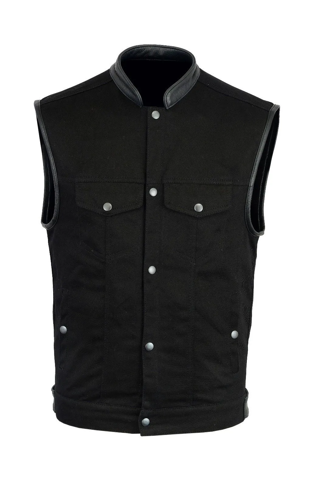 Classic Denim Club style Vest-Brotherhood biker with both side Gun pockets