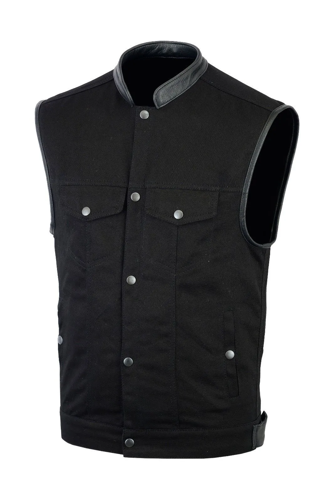 Classic Denim Club style Vest-Brotherhood biker with both side Gun pockets