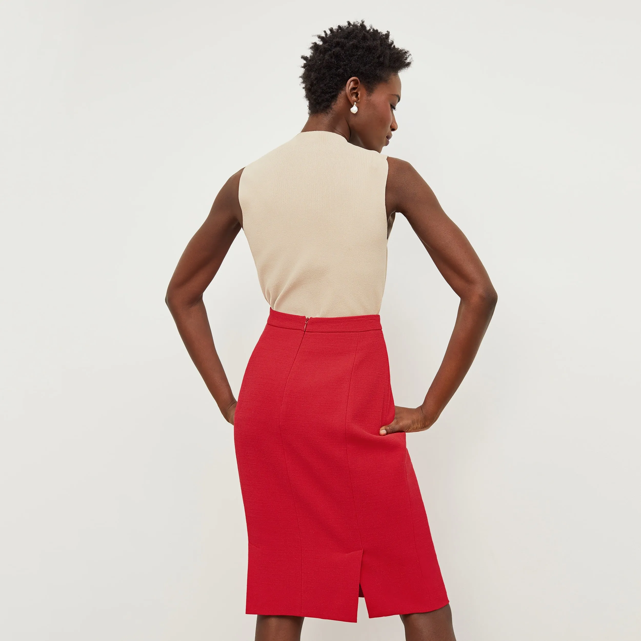 Cobble Hill Skirt - Slubbed Weave :: Poppy