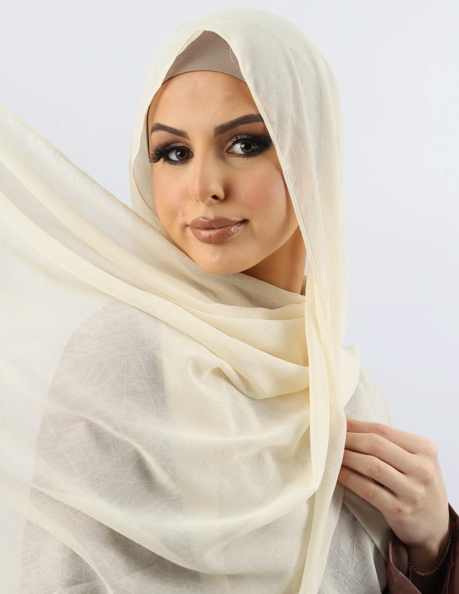 Crinkled Chiffon Shawl