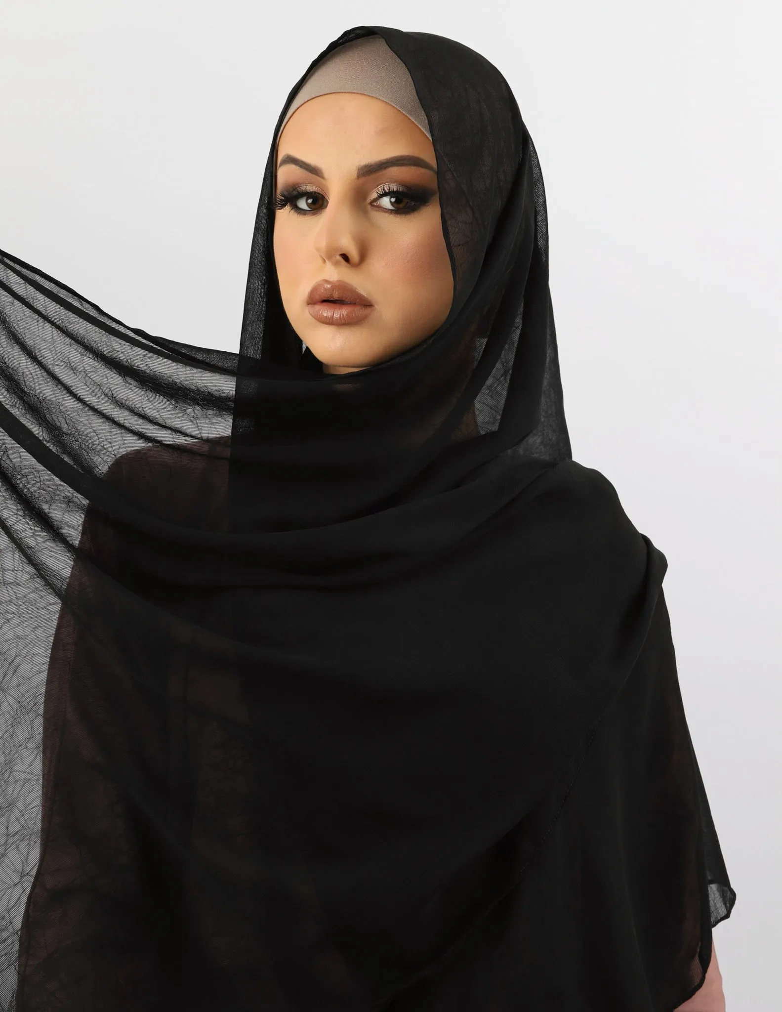 Crinkled Chiffon Shawl