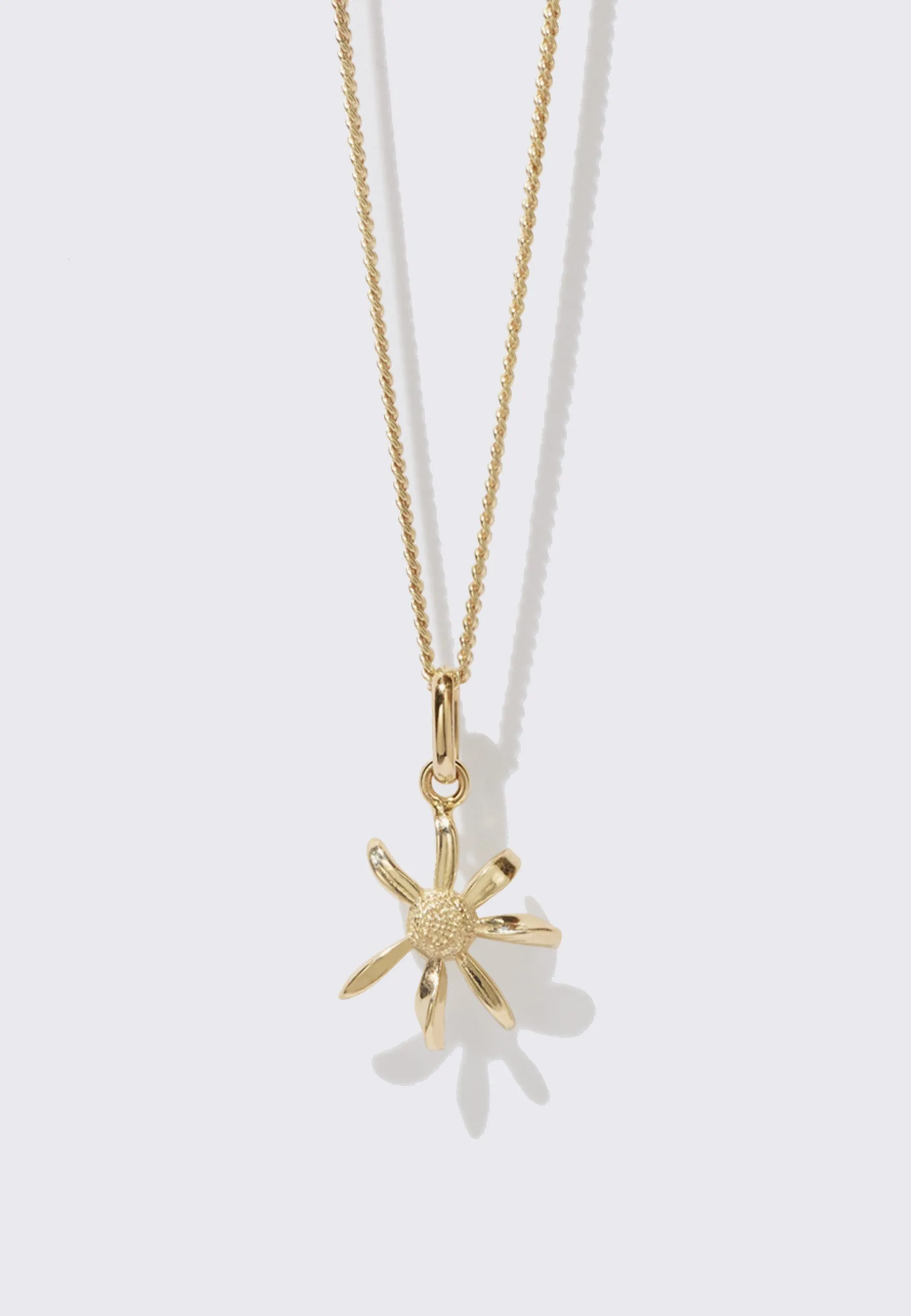 Daisy Charm Necklace - Gold Plated