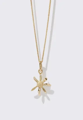 Daisy Charm Necklace - Gold Plated