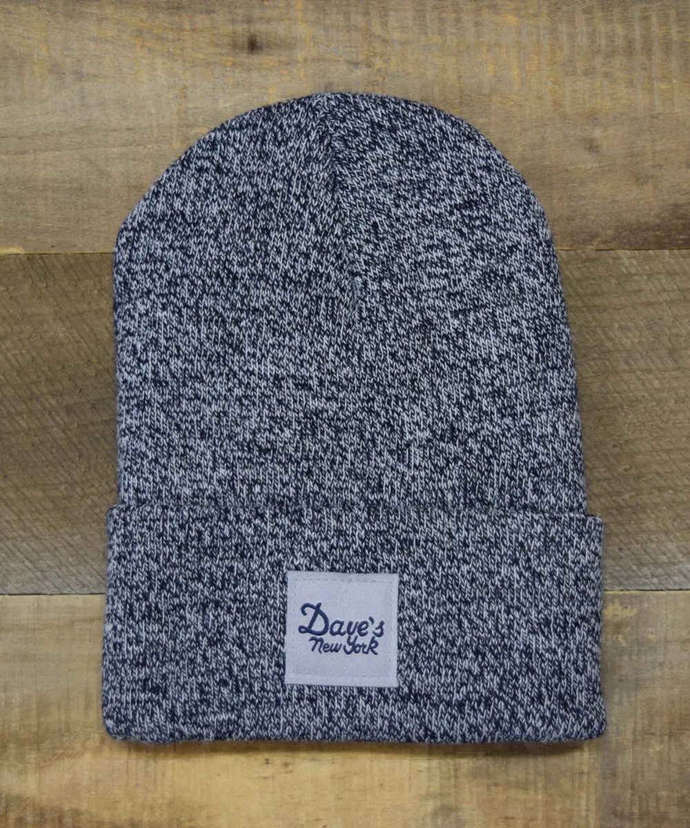 Dave's New York Vintage Logo Beanie - Navy Marl