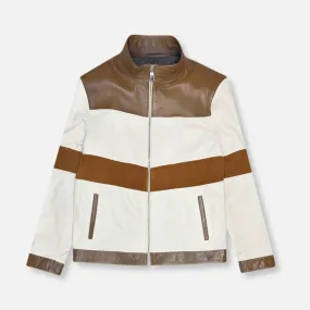 Daxton Patchwork Leather Biker Jacket