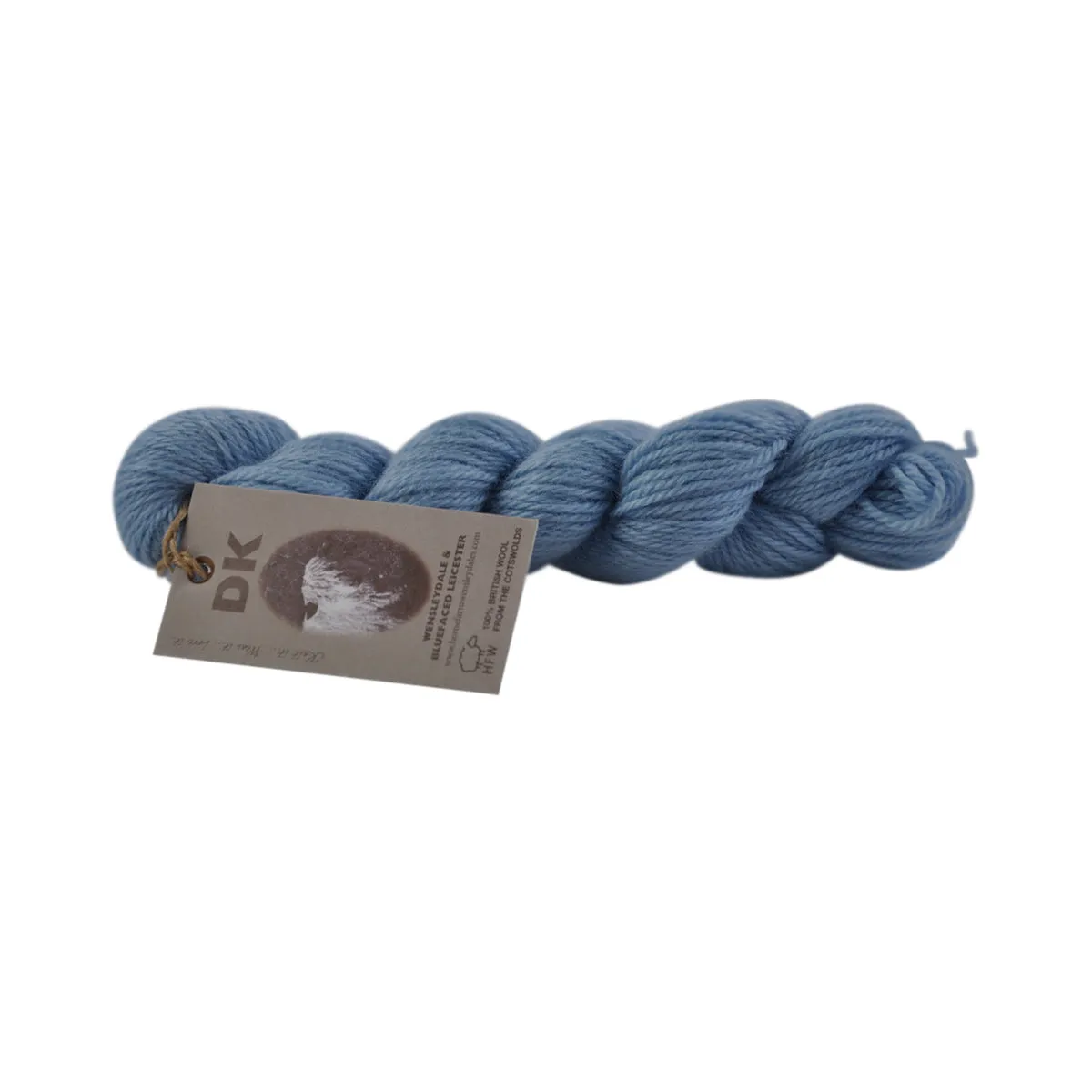 DK (8 Ply/Light Worsted) 50g (1.76 oz) Rare Breed Wensleydale and Bluefaced Leicester Burford Blue