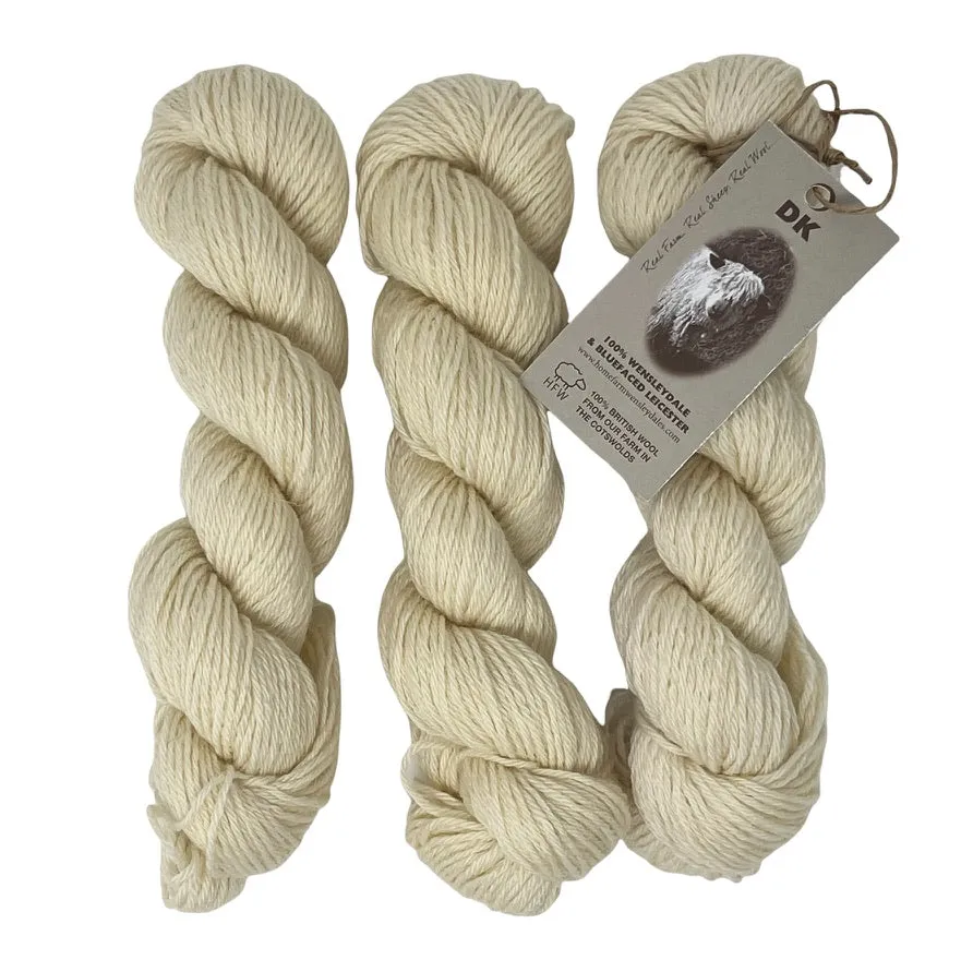 DK (8 Ply/Light Worsted)  Rare Breed Wensleydale and Bluefaced Leicester Natural