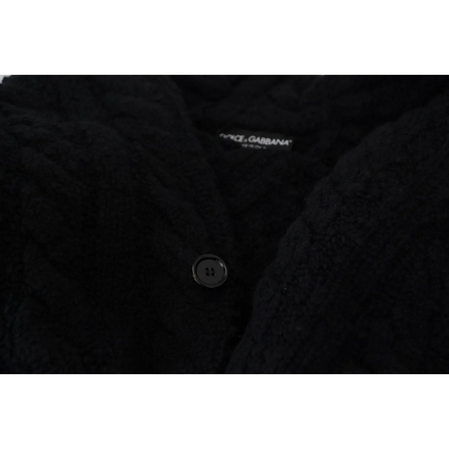 Dolce & Gabbana Elegant Black Wool-Cashmere Cardigan Sweater